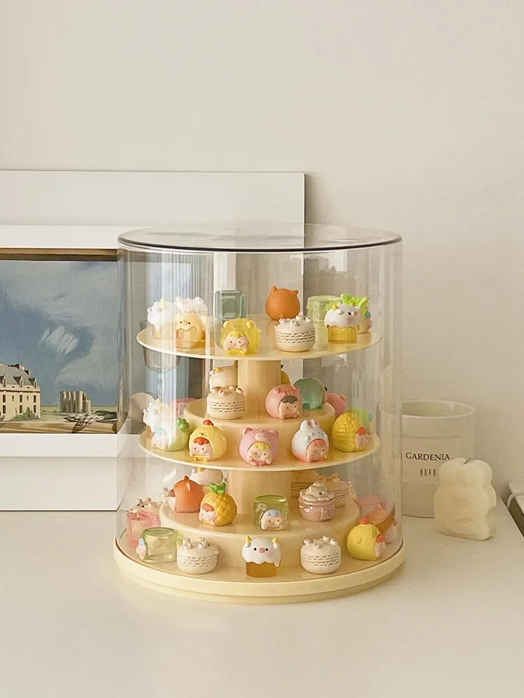 Acrylic Transparent Blind Box Storage Organizer Box Ladder Figure Display Cabinet DIY Mystery Box Display Rack Little Doll Stand