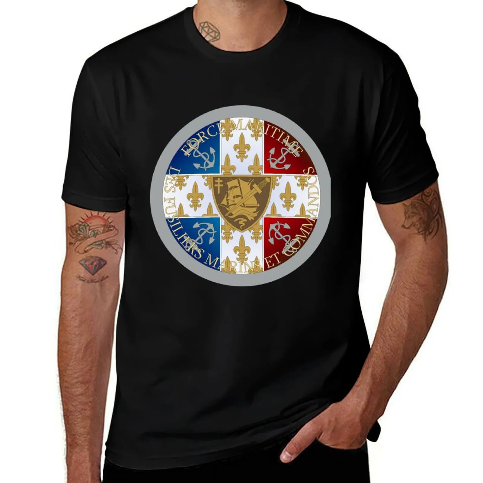 FORFUSCO - Force Maritime des Fusiliers Marins et Commandos (French Navy) T-Shirt Plus Size Solid Color T-Shirt