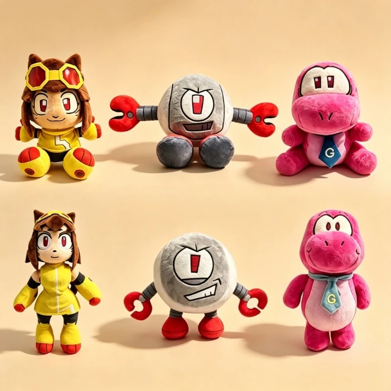 New Gameoververse Plush Gameoververse Characters Soft Stuffed Doll Cute Girl Robot Dinosaur Plushies for Fans Kids Birthday Gift