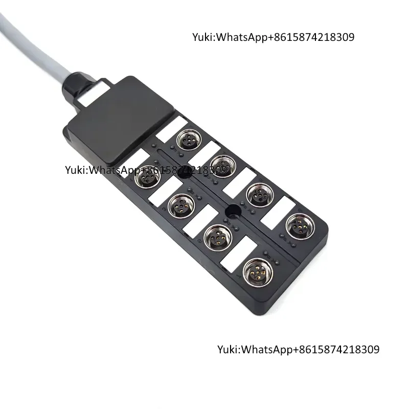 Custom Flexible PVC PUR Cable Harness M12 4 6 8 Port PNP NPN Single Dual Channel Junction Distribution Box LED Sensor