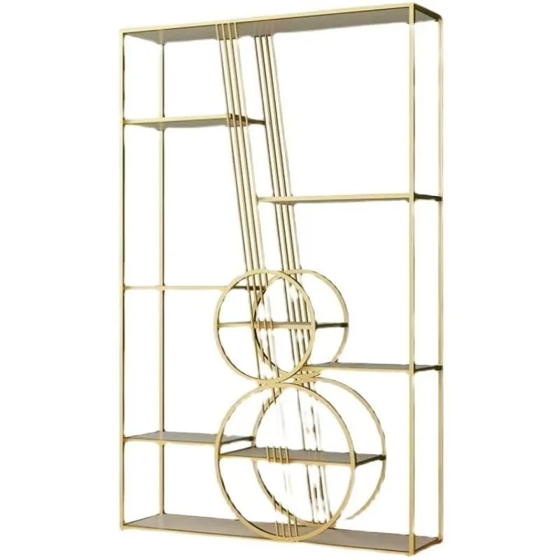 

Nordic style office bookshelf shelf creative ornament floor display living room light luxury shelf