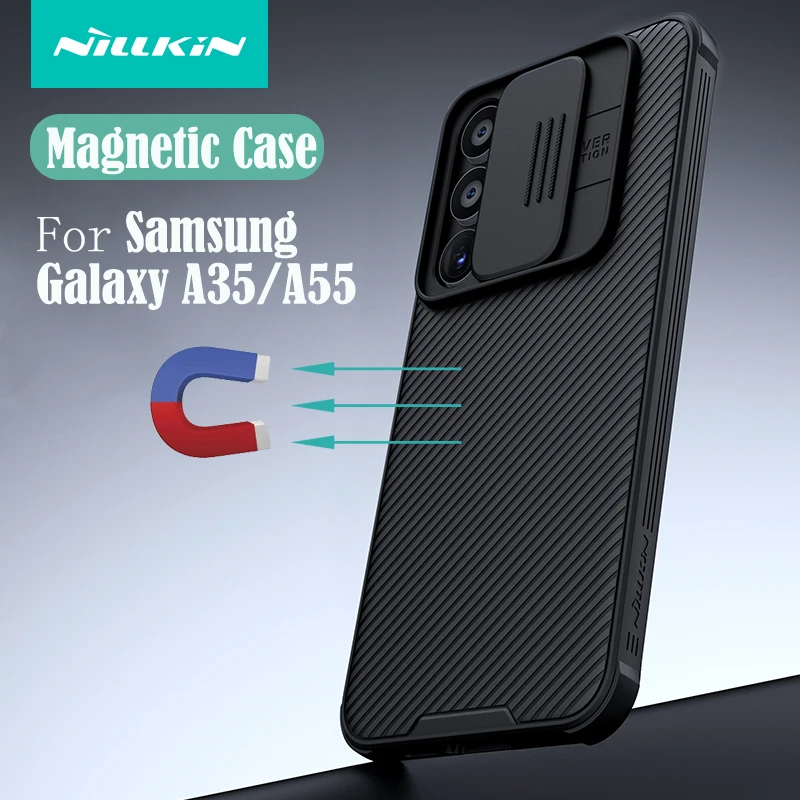 

Для Samsung Galaxy A55 A35 5G MagSafe чехол NILLKIN CamShield Pro слайд камера защита конфиденциальности Магнитный чехол для Samsung A55