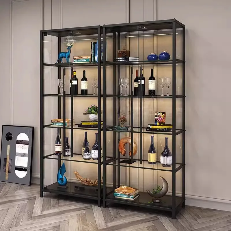 عرض الأثاث الخشبي خزانة صغيرة برج الشمبانيا نظارات البلاستيك بار الأثاث أكواب الخمور خزانة النبيذ الرف الزجاجي