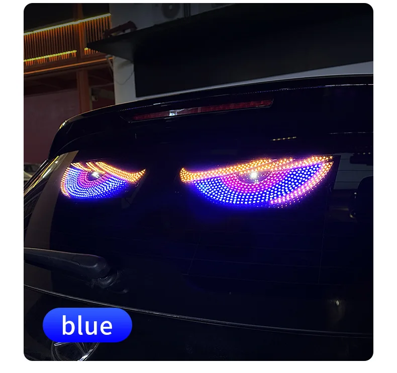 RGB Dynamic Demon Eye Decorative Light Truck Devil's Eye Light Led Display Decor Pixel Panel Windshield USB 5V Multi-Mode Lamp