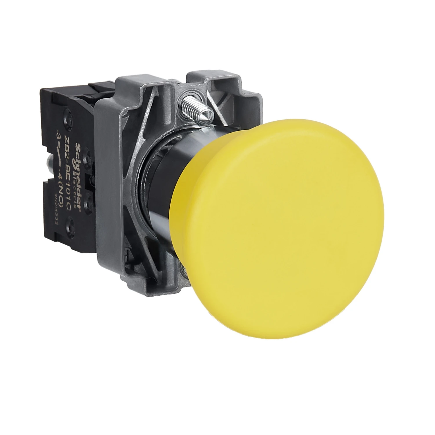 

XB2BC51C = ZB2BZ101C + ZB2BC5C Push button, Easy Harmony XB2, metal, yellow, mushroom head 40mm, 22mm, 1NO