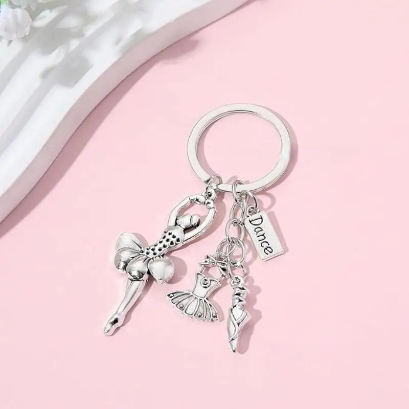 Eleganter Ballett-Tänzer-Schlüsselanhänger, anmutige Tänzerfigur, Tanzthema-Accessoire für Taschen und Schlüssel – Detail 3