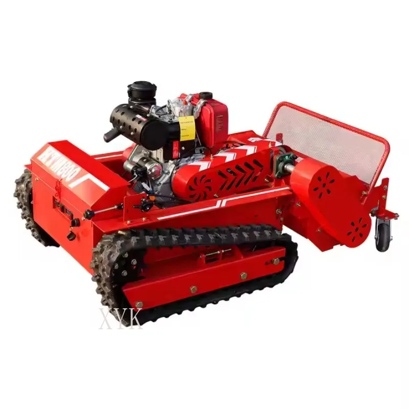 Remote Control Crawl Mower 4 Stroke  Multifunctional Orchard Weeding Vehicle Farm Tracked Grass Cutting Maintenance Equipment