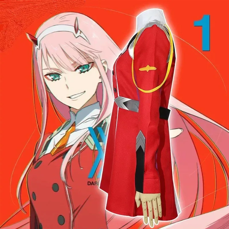 コスプレ衣装アニメダーリン・イン・ザ・フランキスゼロツー02ドレス制服スーツウィッグ帽子女性コスチューム
