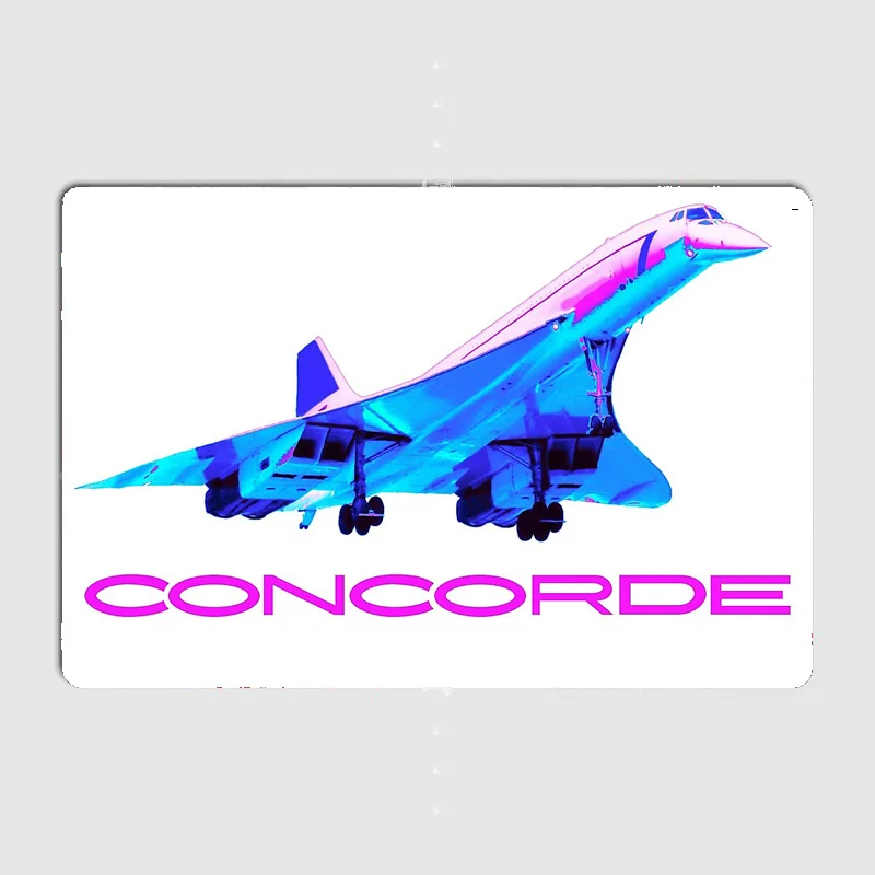 Concorde SST the Queen of the Skies Vintage Poster Metal Sign Posters Garage Custom Home Decor Room Decoration Wall Decor