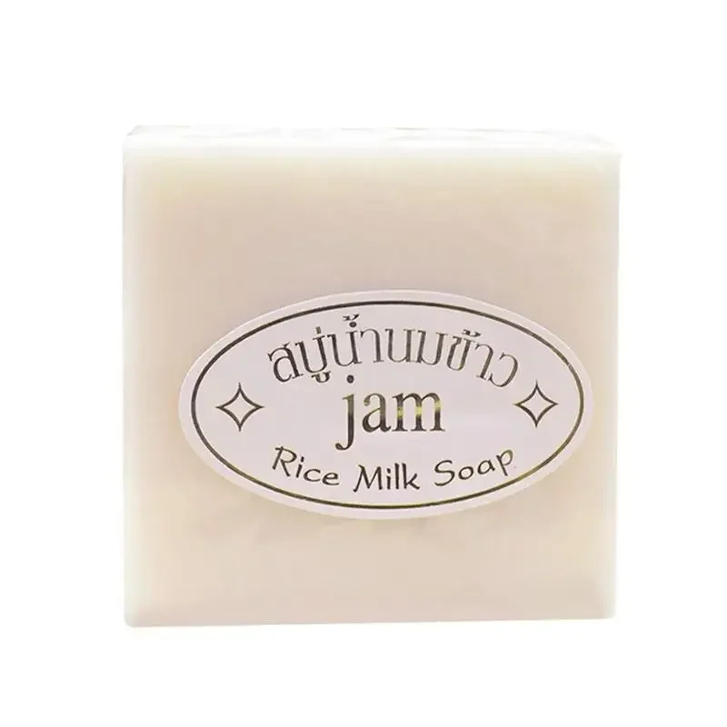 60g Thailand Jasmine Rice Hand Soap Vitamin Handmade Collagen Rice Milk Soap Bleaching Agents Soap Skin Bathing