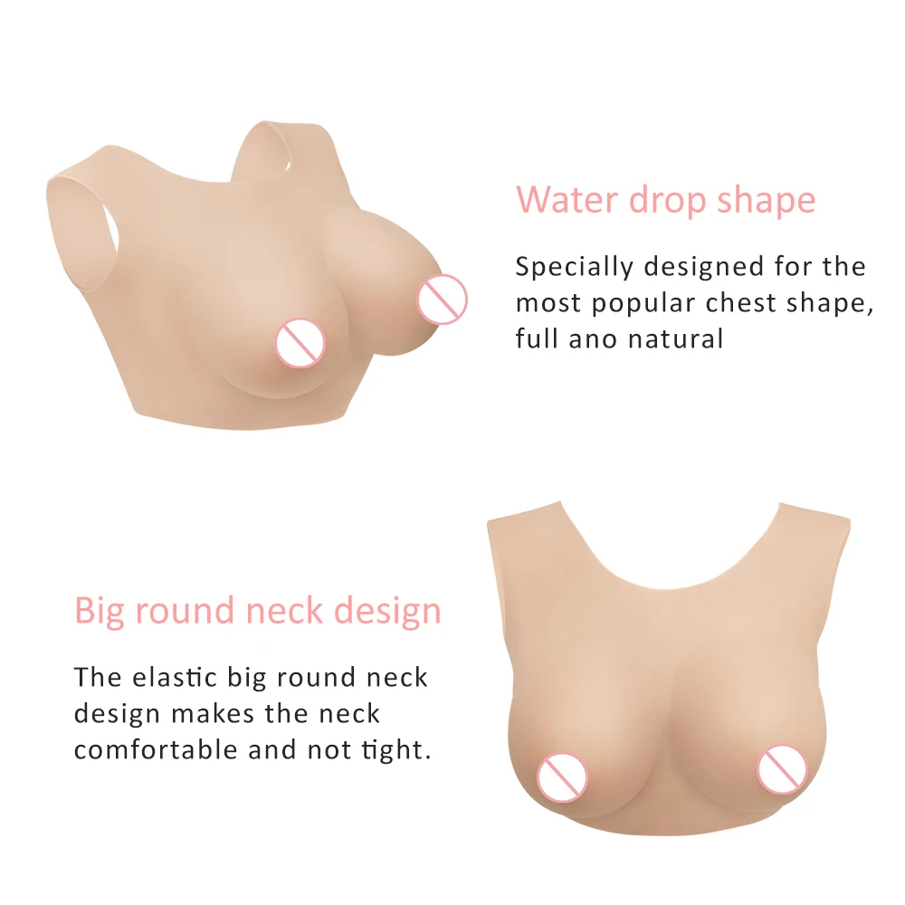 CYOMI Silicone Fake Breast Forms Boobs Artifical Huge Chest for Crossdresser Transvestite Sissy Drag Queen Shemale Cosplay