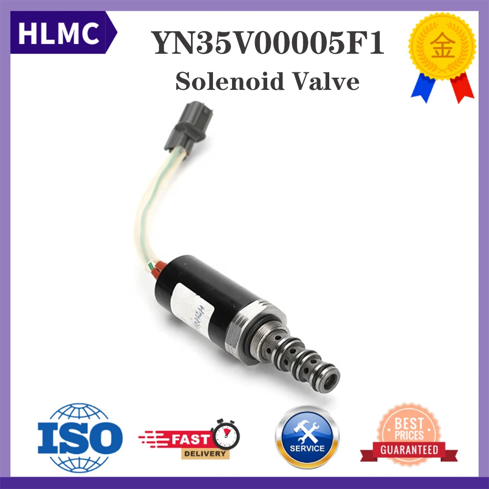 SK100 SK120 SK120LC SK135 SK200 SK200-3 HD820 Excavator Spare Parts Safety Lock Solenoid Valve YN35V00005F1 KWE5K-20-G24D12A