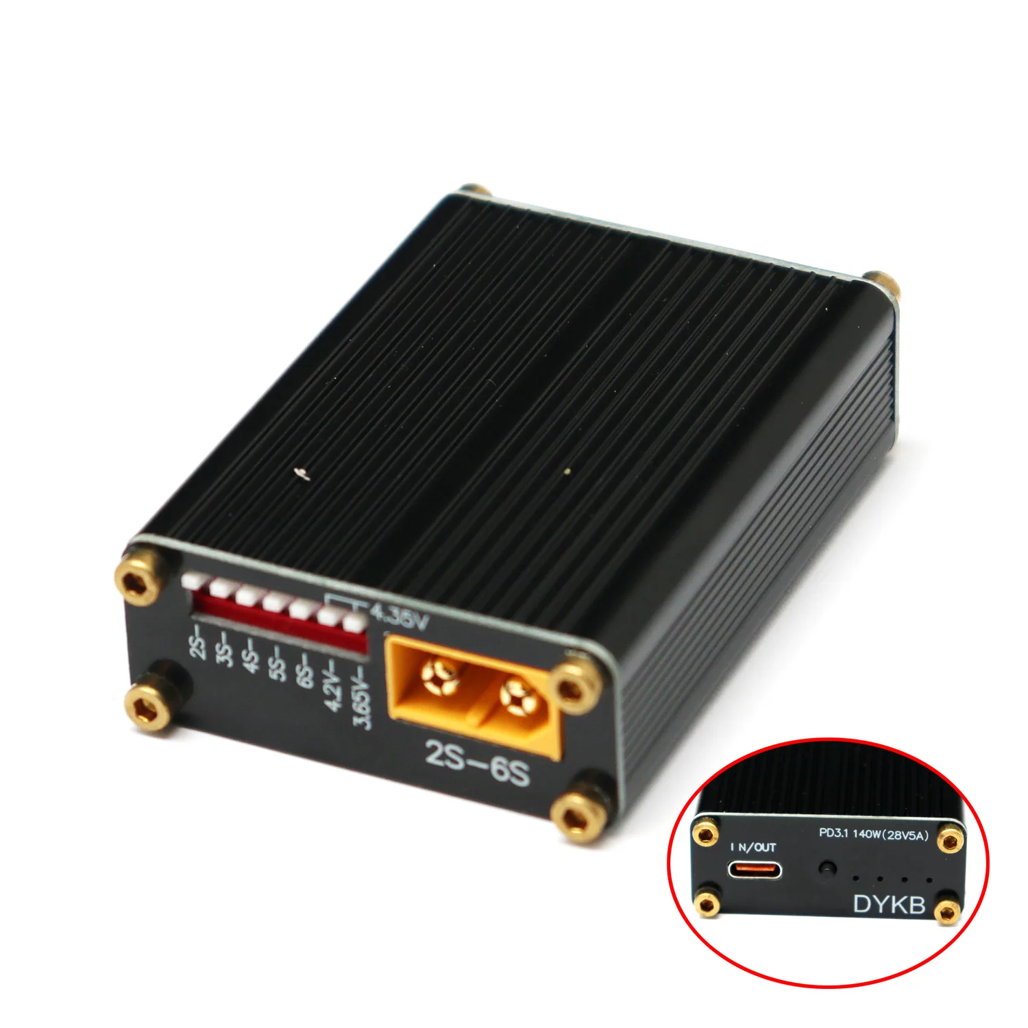 PD3.1 140W Bidirectional Fast Charger TYPEC USB XT60 XT30 2S 3S 4S 5S 6S Lithium Battery Li-ion Lifepo4 BMS Charging Discharging