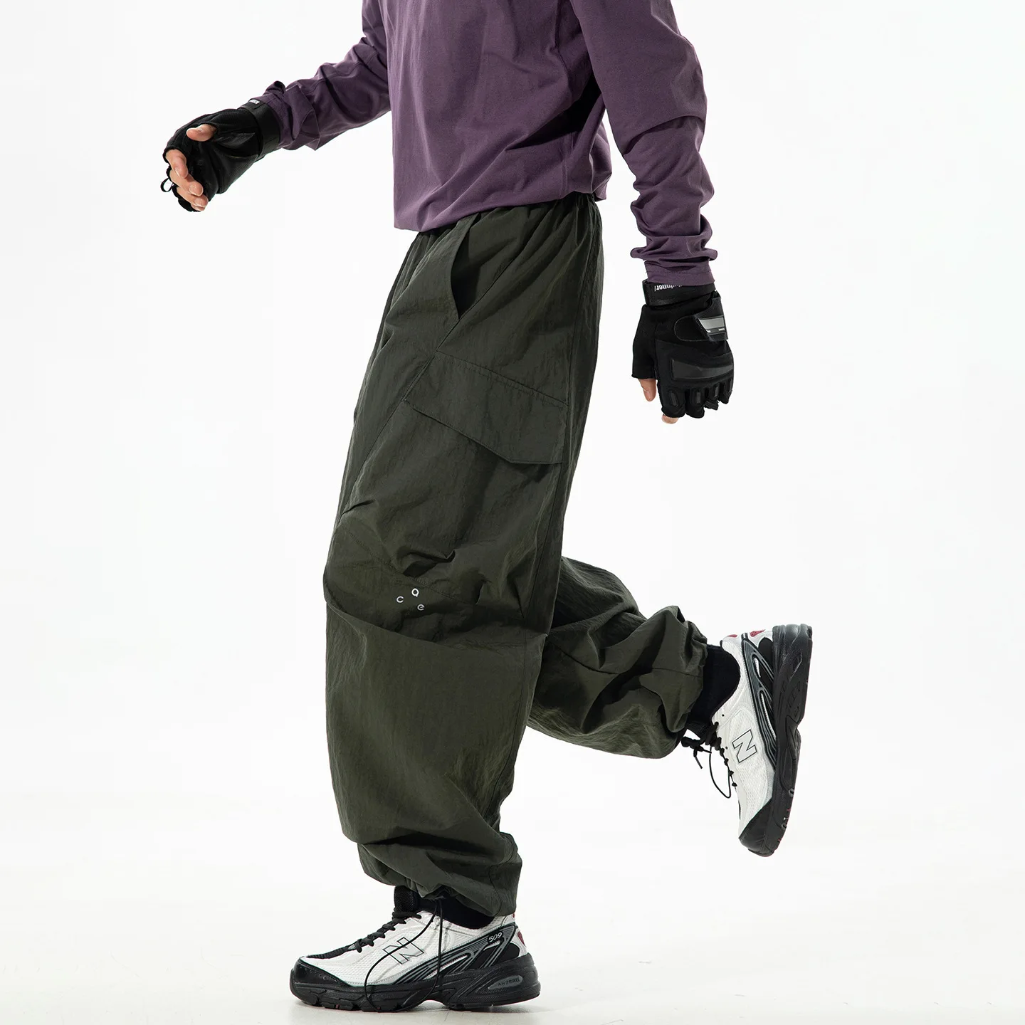 Water-Resistant Outdoor Cargo Paratrooper Pants Men Autumn New Loose Straight Casual Pants Trendy Brand Scimitar Trousers FFWI