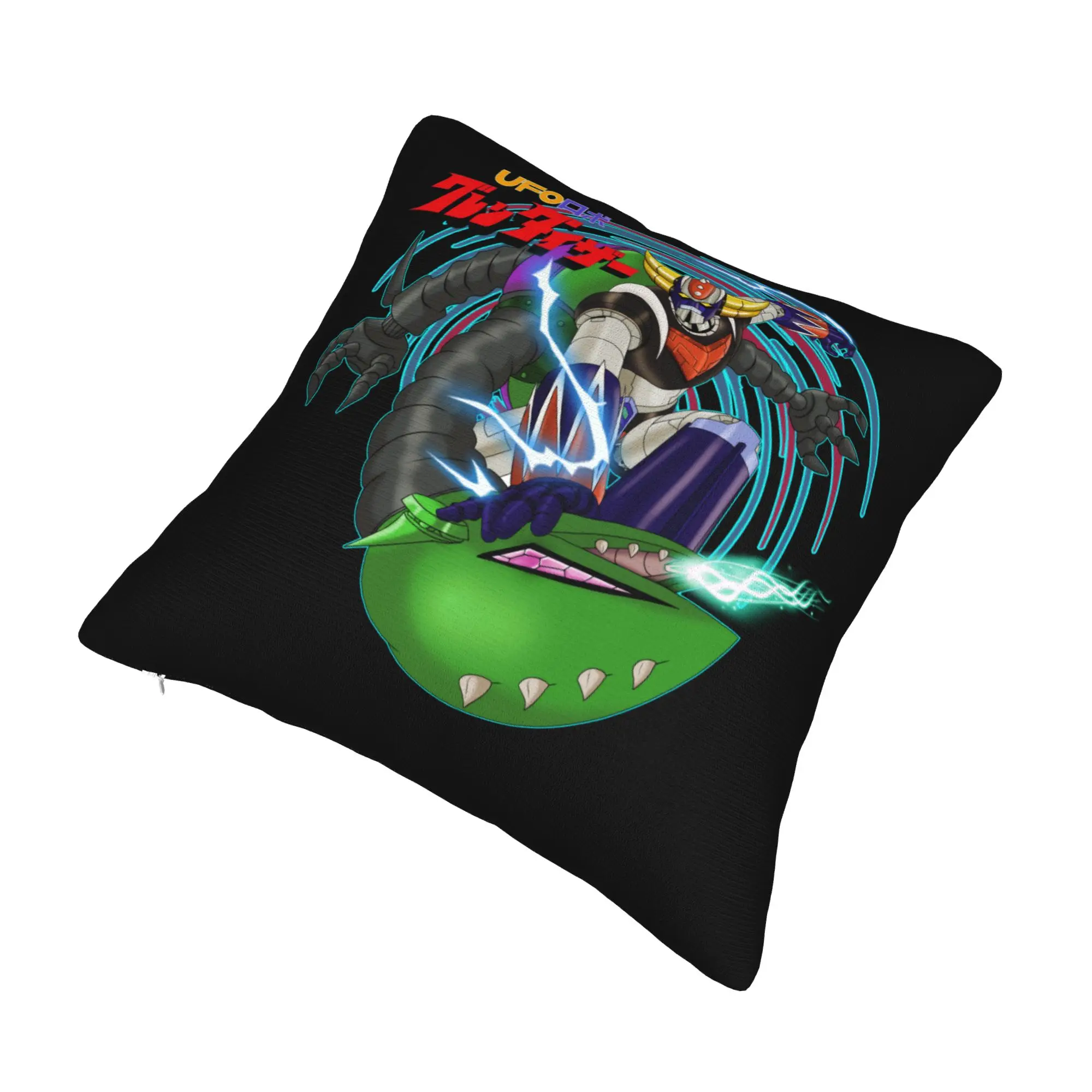 UFO Robot Grendizer Goldorak Cushion Cover 45x45cm Velvet Japanese Mecha Anime Goldrake for Sofa Square Pillowcase Decoration