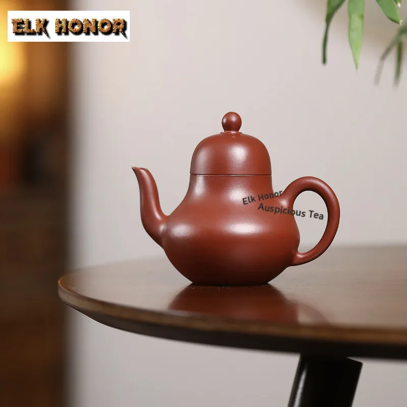 

Чайник из исинской фиолетовой глины, 190 мл, классический, ручной работы, из необработанной глины, для чая Дахунпао, чайный набор, аксессуары для напитков