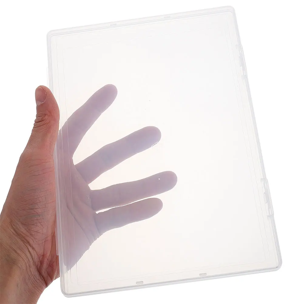 

3Pcs Birth Certificate Storage Box Transparent Plastic Organizer for Important Documents Portable File Case Clear Box