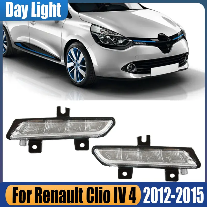 For Renault Captur Clio 4 2012 2013 2014 2015 Front Bumper LED Daytime Running Light Signal Lamp Day Light 266003864R 266059493R