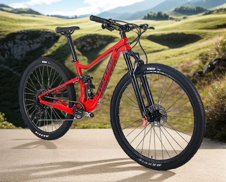 27.5/29Inches Hydraulic brake Soft tail carbon fiber Mountain bike 12Speed Full suspension Dual shock absorption FreerideBicycle