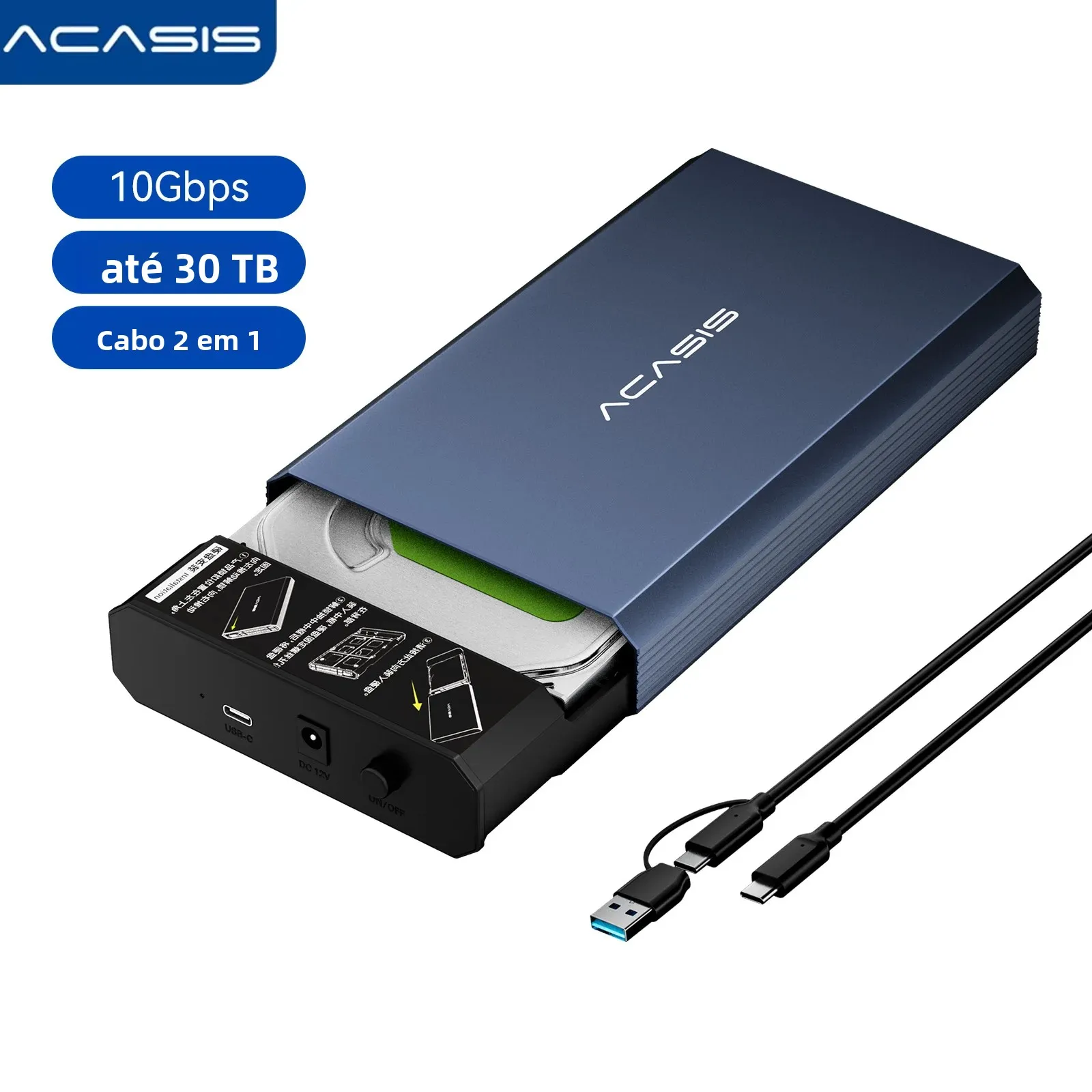 acasis-sata-iii-6gbps-ハードドライバーエンクロージャ-35-25-インチ-hdd-ssd-用-最大-550mb-s-12v-2a-プラグアンドプレイ-usb-sata-アダプター