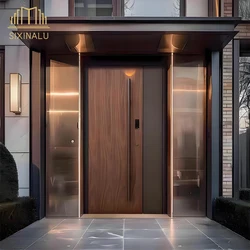 Sixinalu Pivot Door Casement Entrance Doors Front Entry Security Aluminum Exterior Interior Rotating Door Custom Home Decor