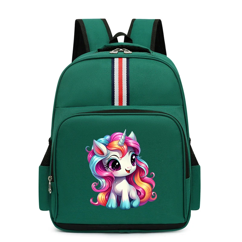 Colour Unicorn Backpack Kids CartoonTrendy School Bags Watercolor Unicorn Kawaii Girl Boy Outdoor Travel Fashion New Bagpack