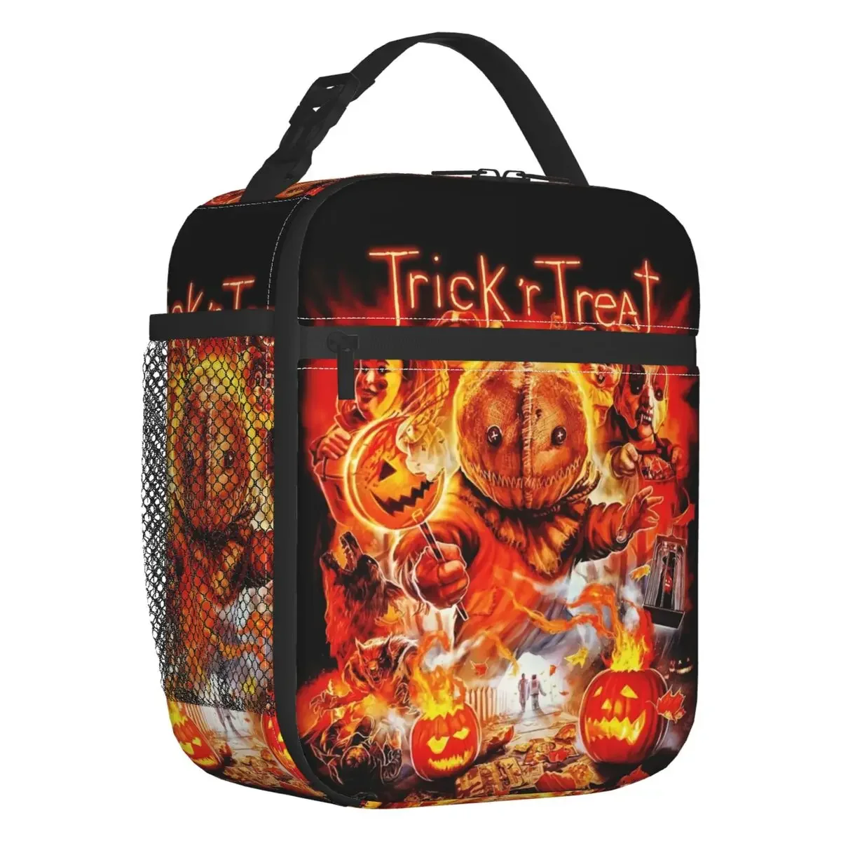 Halloween Horror Film Trick R Treat Sam Pumpkin Lunch Box Women Multifunction Cooler Thermal Food Insulated Lunch Bag Office