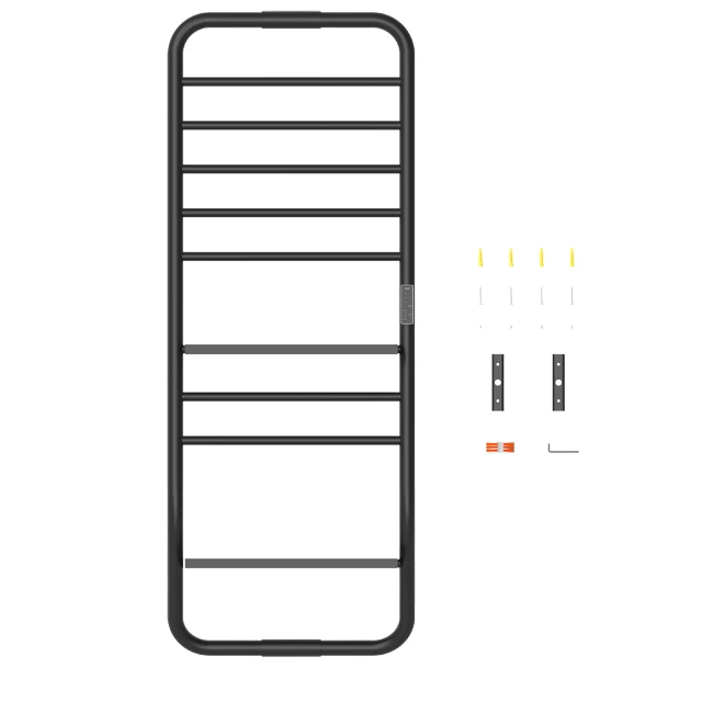 

Настенный электрический полотенцесушитель из низкоуглеродистой стали с черным покрытием для ванной комнаты