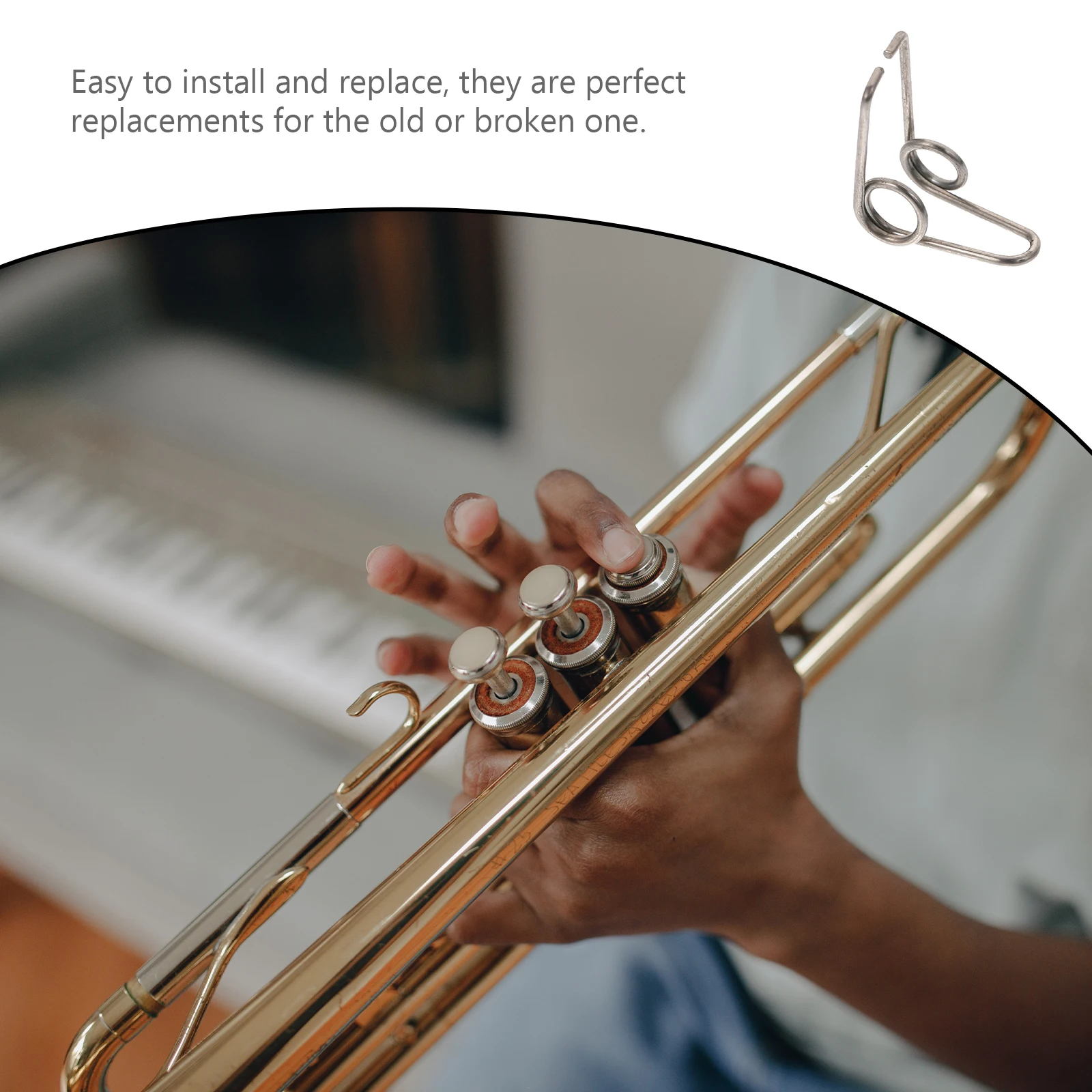 

10PCS Silver Small Water Valve Spring Replacement for Trumpet Drain Key Sturdy Iron Easy Install Wind Instrument Accessories