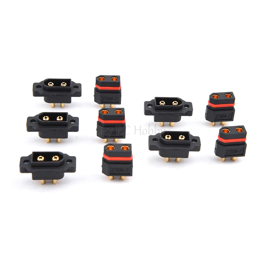 5/10Pcs Amass XT60 XT60W XT60EW Male Female Waterproof Plug Gold-Plated Bullet Connectors For RC Lipo Battery Aircraft Drone Car