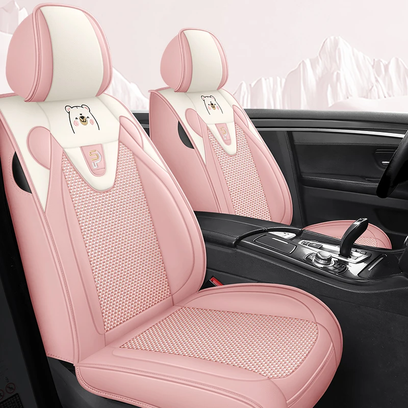 Five-Seat Car Seat Covers, Cartoon Series, Trendy Seat Covers, Universal Seat Covers, Suitable for Most Vehicles