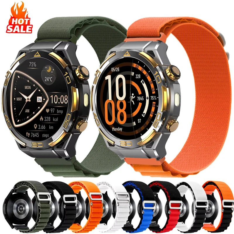 20mm 22mm Alpine Loop Strap For Blackview W90 Pro W80 Pro W70 Pro Nylon Band For Blackview W50 W50 Pro W60 X20 R60 R30 X1 Pro
