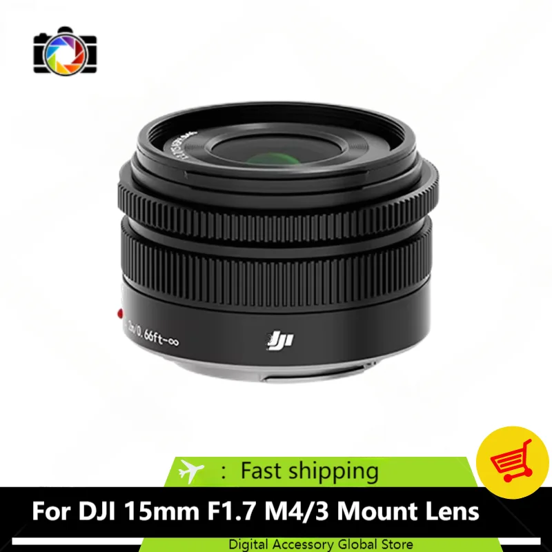 Original For DJI 15mm F1.7 M4/3 Mount Lens For Panasonic GF6 GF7 GF8 GF9 GF10 GX85 G85 For Olympus EM10 EM5 EP5 EP3 EPL5 EPM2