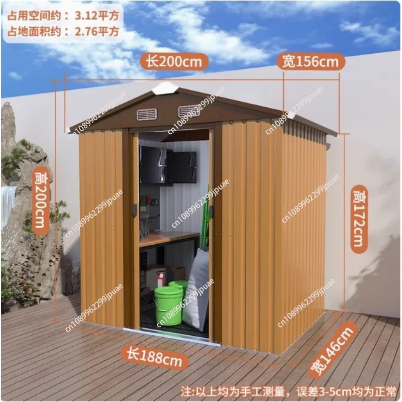 Metal Storage Shed Steel Yard Shed with Design of Lockable Doors, Utility and Tool Storage for Garden Backyard