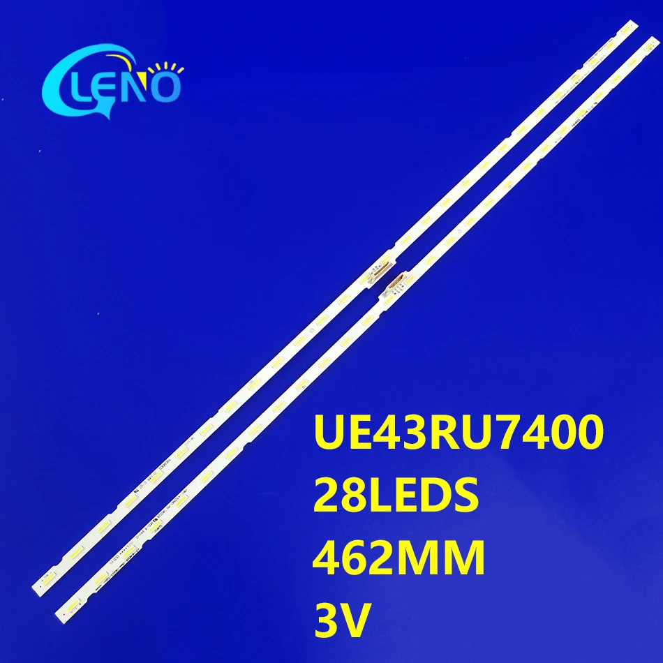 

28LED 3V LED Backlight Strip for UE43RU7410U UE43RU7025K UE43RU7400 V8N4-430SM0-R0 BN96-46053A CY-NR043HGHV1V