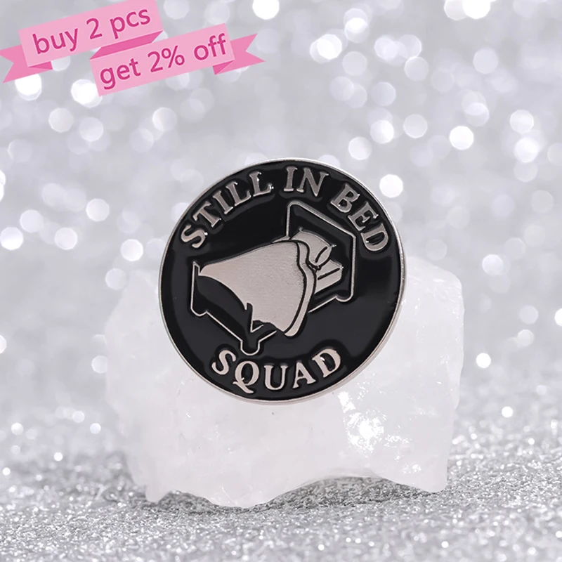 SAD GIRLS CLUB Enamel Pins Custom Black Punk Round Brooches Lapel Badges Gothic Jewelry Gift for Kids Friends