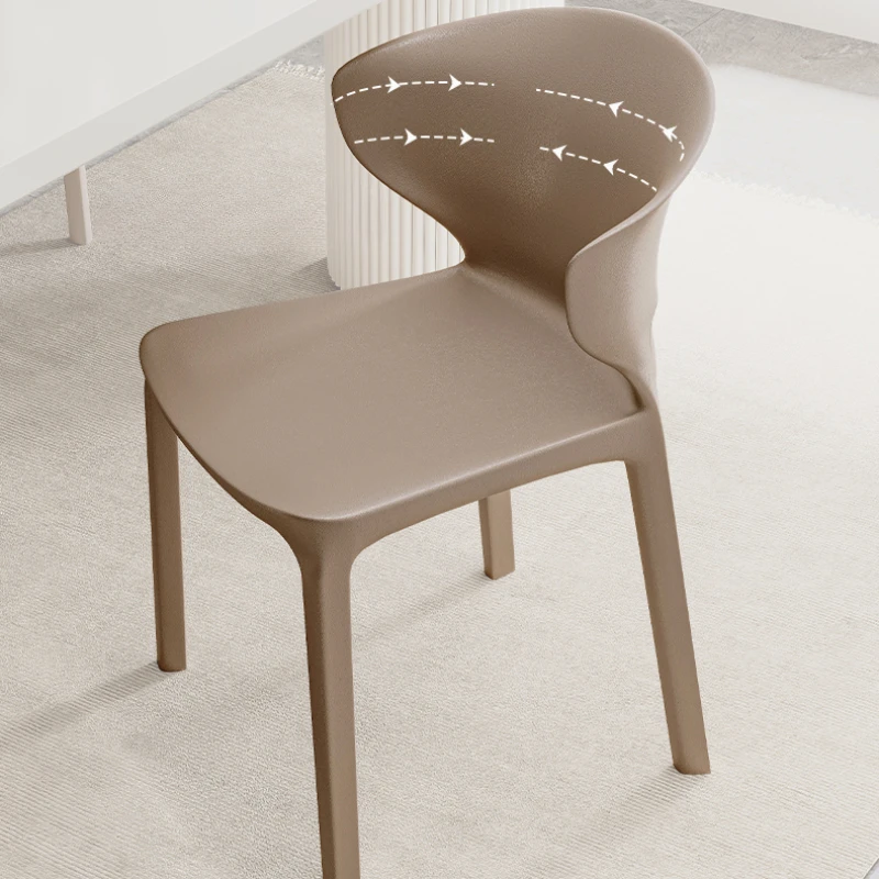 Makeup Restaurant Dining Chair Nordic Plastic Simplicity Modern Stool Dining Chair Backrest Living Room Muebles Nordic Furniture