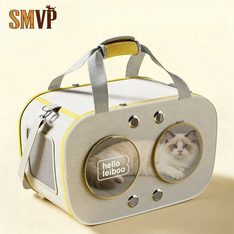 Breathable Large Space Pet Carrier Multi Carry Ways Hand Shoulder Backpack Crossbody Outdoor Travel Bag for Cats Small Pets