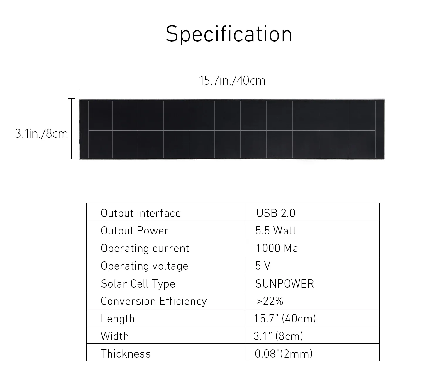 5V Blinds Solar Panel for Motorized Blinds, USB Solar Panel for Windows Curtain