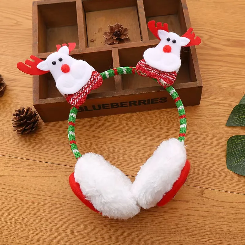 Christmas Headbands Cute Christmas Earmuffs Winter Headdress Insulated Party Headband For Winter Sports Family Celebrations