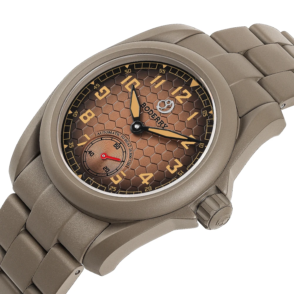 BODERRY Field Watch VOYAGER S72 – 72-Hour Power Reserve Titanium Automatic 100M Water Resistant Wristwatch for Men view 5