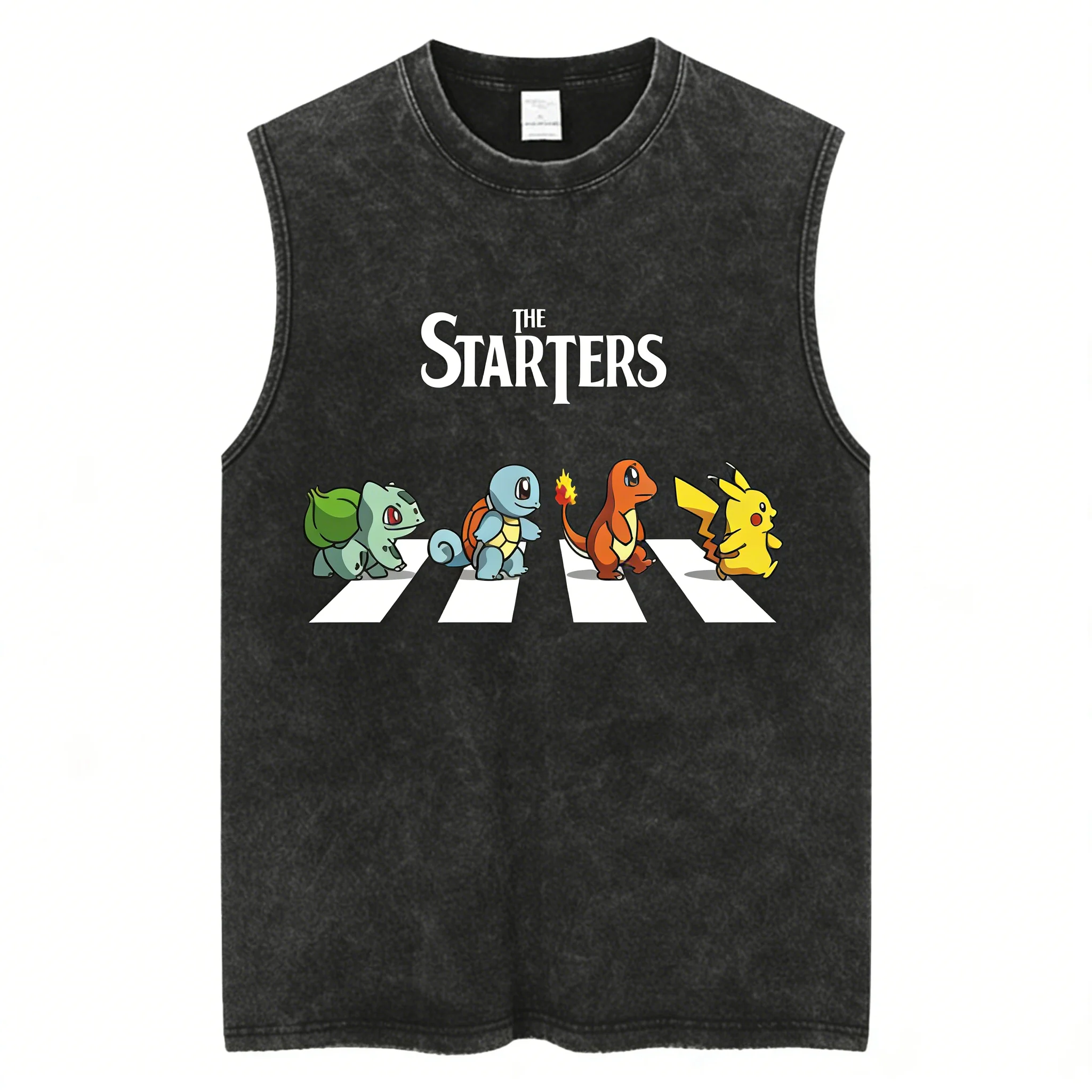 Sommer 2026 Harajuku Cartoon Warrior Gym Tanktop für Herren und Damen Y2k Gewaschenes Loses Ärmelloses Shirt Streetwear Hip Hop Lässiges Workout-Oberteil – Detail 21