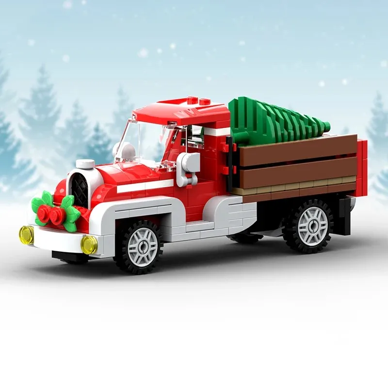 

particle MOC-17099 assembled building blocks, old trucks, creative puzzle models, classic winter Christmas gift ornam