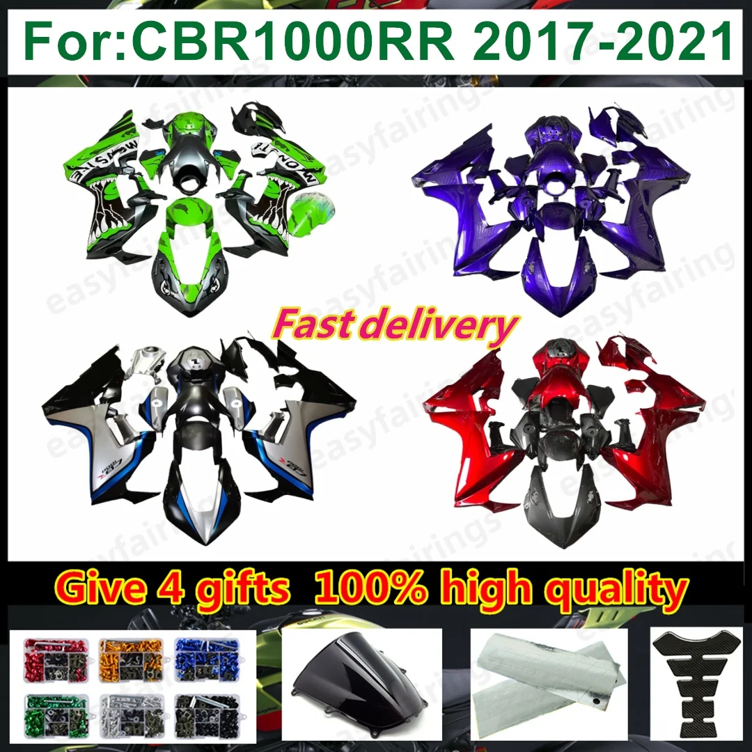 ABS Full Fairing Kit for CBR1000RR Fireblade SC77 2017-2021 Pre-Drilled Injection Molded Bodywork Custom CBR1000 Fairings Set