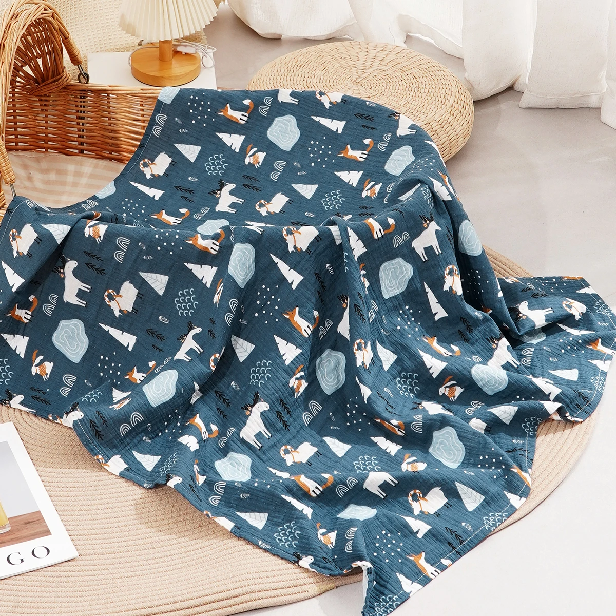 Elinfant cobertor do bebê recém-nascido musselina swaddle algodão macio toalha de banho carrinho capa envoltório gaze criança sono cobertor itens do bebê