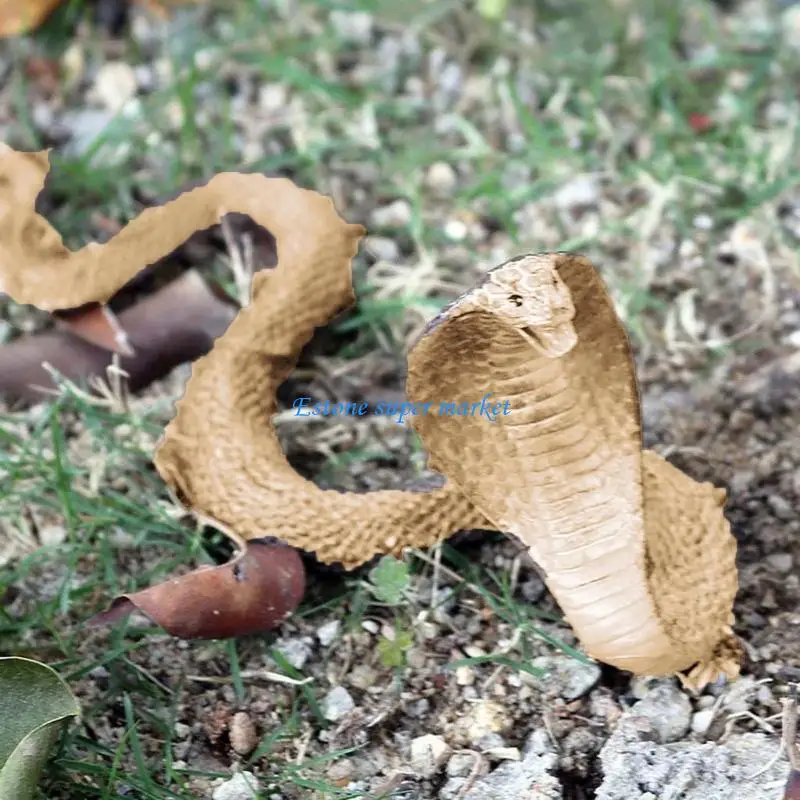 090B Real Looking Snake Figurine To Scare Birds Squirrels Away April Fool Prank Toy