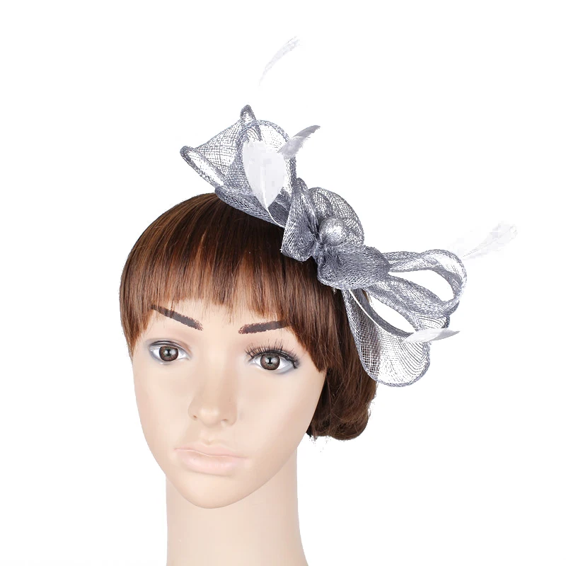 

Sinamay Wedding Fascinator Hats Women Elegant Chic Cocktail Race Hair Accessories Formal Dress Wedding headwear Hair Clip