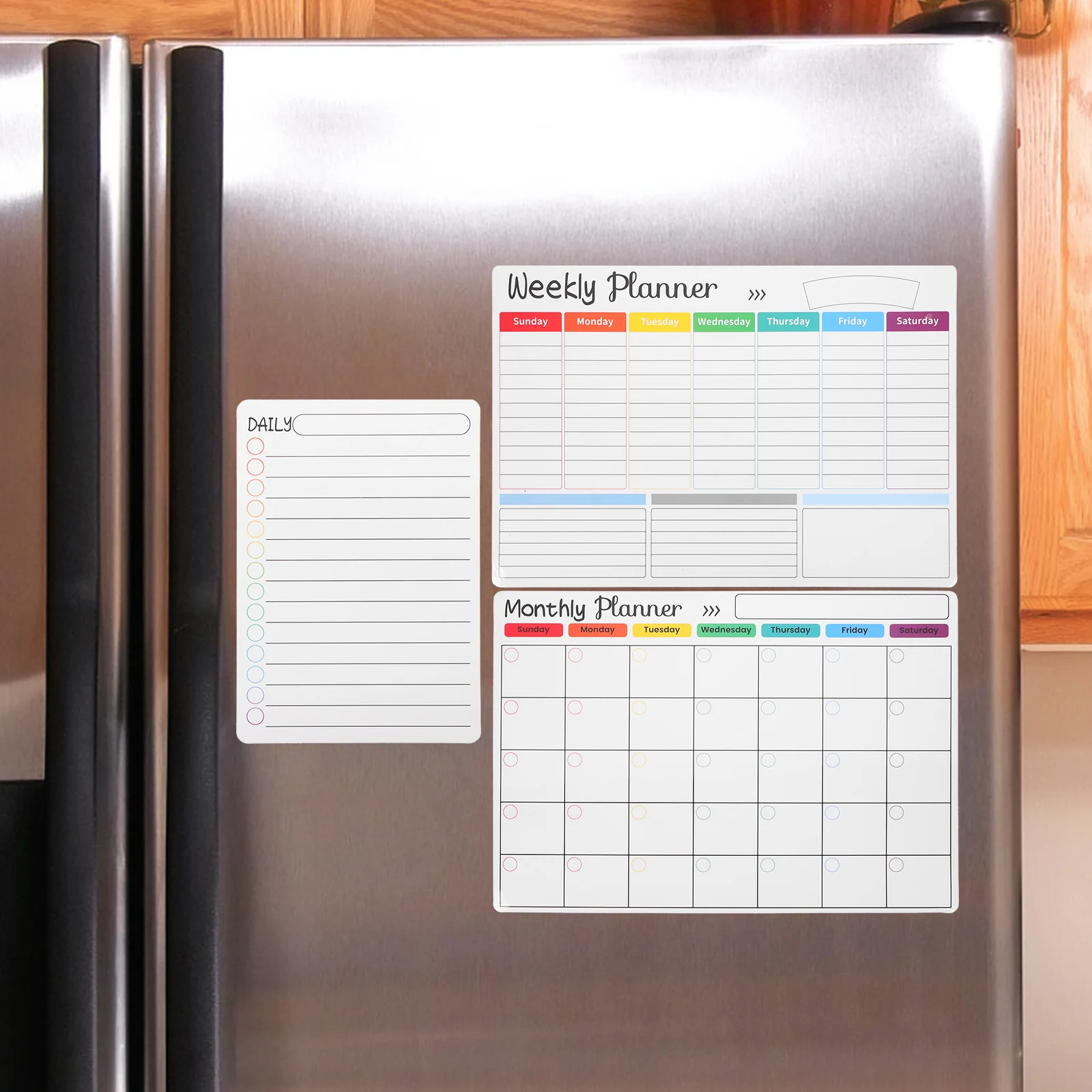 1Set Desktop White Board Planner for Home Furniture Decoration Smooth Writing Message Board Weekly Planner Magnetic Fridge