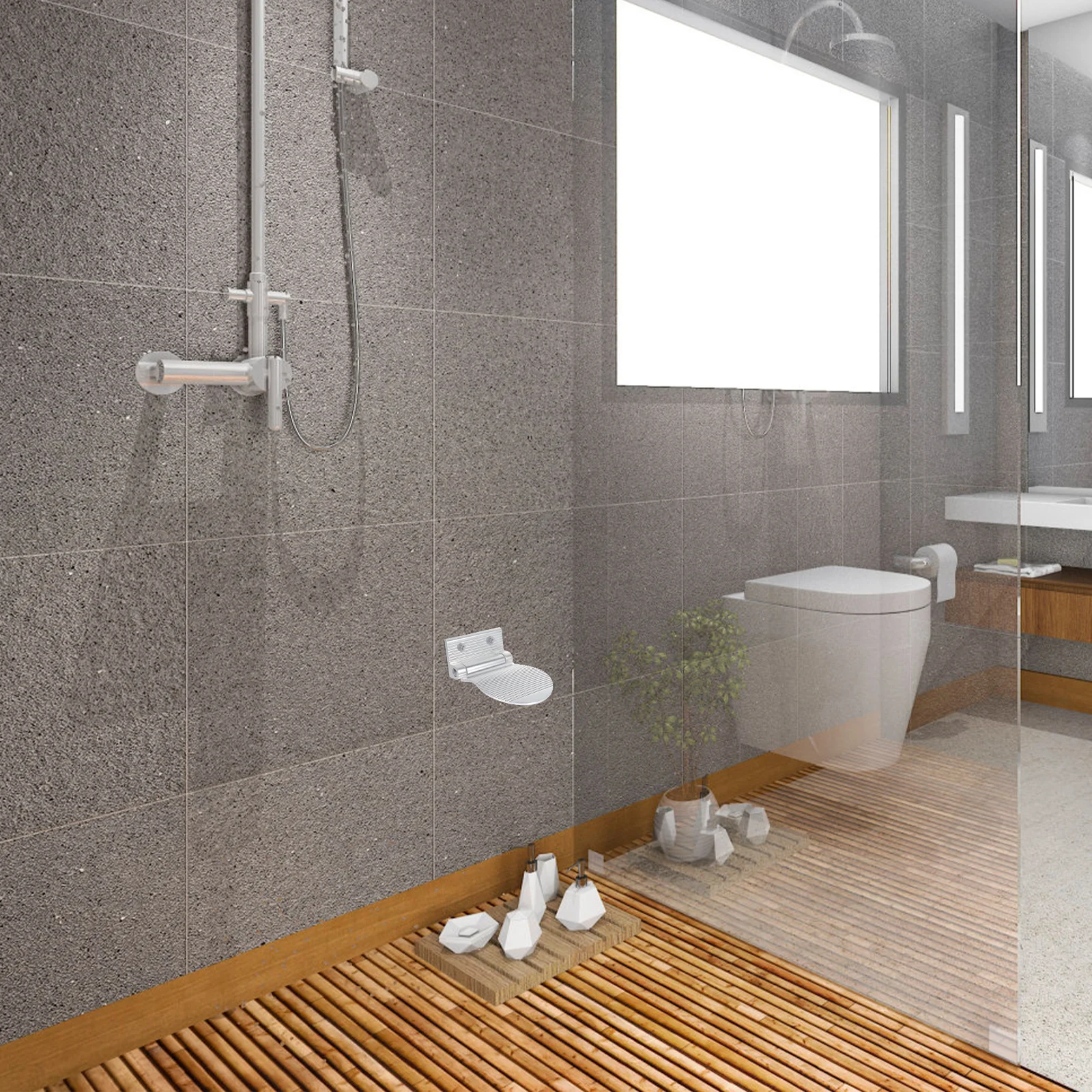 

1Pcs Shower Footboard Tool Non-Slip Feet Step Pedal Thickened Rust-Proof Household Footboard for Daily Use and