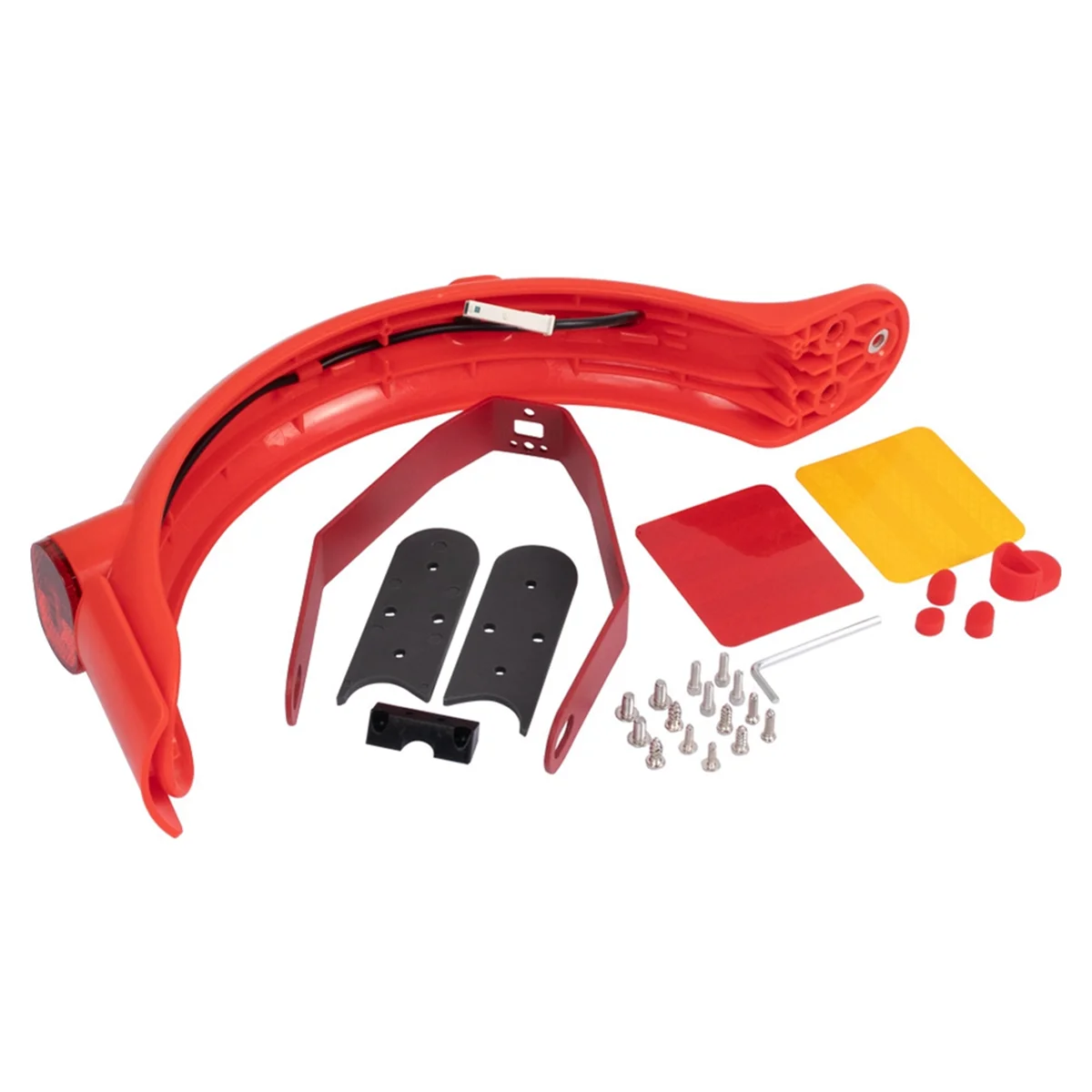 

Rear Mudguard Brake Taillight Fender with Reinforced Holder for Xiaomi M365 1S Pro2 Electric Scooter Red